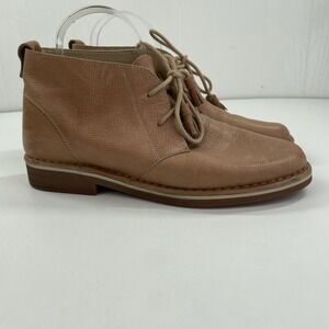 Hush Puppies Boots Womens  Size 9.5 W Cyra Catelyn Ankle Boot Tan Leather Chukka